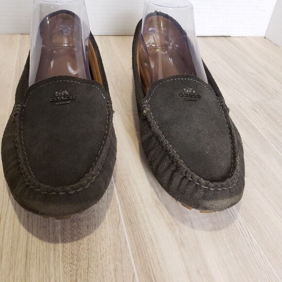 Coach Amber Suede Driving Loafers Women’s Size 9B Brown Moccasin Comfort Slip-On - Picture 3 of 8